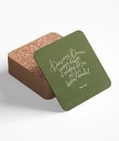 Opakowanie Podstawka korkowa - Powierz Panu - zieleń