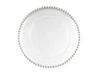 Podtalerz z perłami transparentny średnica ok.32cm. Wydawca: PartyDeco. SmakLiter.pl Opakowanie Podtalerz z perłami transparentny średnica ok.32cm
