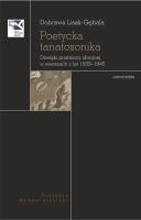 Okładka książki Poetycka tanatosonika.