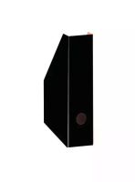 Pojemnik na czasopisma lakierowany 7cm czarny. Wydawca: HAMELIN BANTEX. SmakLiter.pl Opakowanie Pojemnik na czasopisma lakierowany 7cm czarny