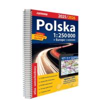 Polska; atlas samochodowy 1:250 000. Autor: Opracowanie zbiorowe. SmakLiter.pl Okładka książki Polska; atlas samochodowy 1:250 000