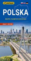 Polska - mapa samochodowa. Autor:   Praca zbiorowa. SmakLiter.pl Okładka książki Polska - mapa samochodowa