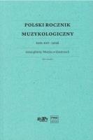 Okładka książki Polski Rocznik Muzykologiczny T.14 2016 Muzyka...