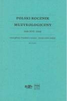 Okładka książki Polski Rocznik Muzykologiczny T.17 2019