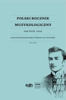 Okładka książki Polski Rocznik Muzykologiczny T.18 2020