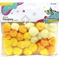 Opakowanie Pompony akrylowe 25mm żółte 30szt