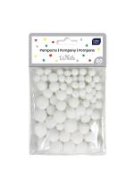 Opakowanie Pompony do dekoracji 80szt White