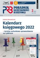 Okładka książki Poradnik Rachunkowości Budżetowej 2/2022
