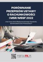 Porównanie przepisów ustawy o rachunkowości i MSR/MSSF 2021/2022. Autor: Trzpioła Katarzyna. SmakLiter.pl Okładka książki Porównanie przepisów ustawy o rachunkowości i MSR/MSSF 2021/2022
