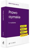 Prawo rzymskie. Pytania. Kazusy. Tablice. Testy online. Autor:   Praca zbiorowa. SmakLiter.pl Okładka książki Prawo rzymskie. Pytania. Kazusy. Tablice. Testy online