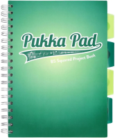 Project Book Dark Teal A4/200K kratka turkusowy. Wydawca: PUKKA. SmakLiter.pl Opakowanie Project Book Dark Teal A4/200K kratka turkusowy