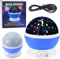Opakowanie Projektor gwiazd obrotowy LED niebieski