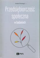 Okładka książki Przedsiębiorczość społeczna w badaniach