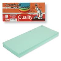 Opakowanie Przekładki do segregatora 100szt green