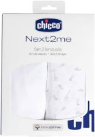 Prześcieradło Next2Me Forever G/D bawełna cloud. Wydawca: Chicco. SmakLiter.pl Opakowanie Prześcieradło Next2Me Forever G/D bawełna cloud