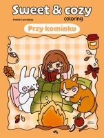 Przy kominku. Sweet & cozy coloring. Autor: Amlie's Workshop. SmakLiter.pl Okładka książki Przy kominku. Sweet & cozy coloring
