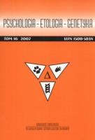 Okładka książki Psychologia, etologia genetyka T.5