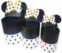 Pudełko Flower Box 3szt okrągłe Micky białe ROZETT. Wydawca: ROZETTE. SmakLiter.pl Opakowanie Pudełko Flower Box 3szt okrągłe Micky białe ROZETT