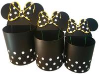 Pudełko Flower Box 3szt okrągłe Micky czarne. Wydawca: ROZETTE. SmakLiter.pl Opakowanie Pudełko Flower Box 3szt okrągłe Micky czarne