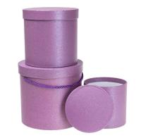 Opakowanie Pudełko Flower Box 3szt purpurowy ROZETTE