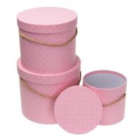 Opakowanie Pudełko Flower Box 3szt różowy ROZETTE