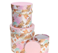 Pudełko Flower Box 3szt różowy ROZETTE. Wydawca: ROZETTE. SmakLiter.pl Opakowanie Pudełko Flower Box 3szt różowy ROZETTE