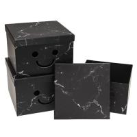 Pudełko Flower Box 3szt Smile czarny ROZETTE. Wydawca: ROZETTE. SmakLiter.pl Opakowanie Pudełko Flower Box 3szt Smile czarny ROZETTE