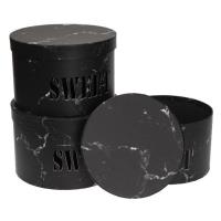 Pudełko Flower Box 3szt Sweet czarny ROZETTE. Wydawca: ROZETTE. SmakLiter.pl Opakowanie Pudełko Flower Box 3szt Sweet czarny ROZETTE