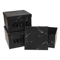 Pudełko Flower Box 3szt Sweet czarny ROZETTE. Wydawca: ROZETTE. SmakLiter.pl Opakowanie Pudełko Flower Box 3szt Sweet czarny ROZETTE