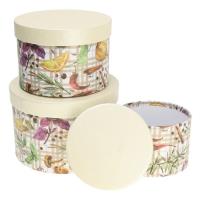 Opakowanie Pudełko Flower Box 3szt żółty ROZETTE