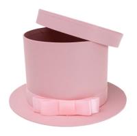 Opakowanie Pudełko Flower Box kapelusz różowy ROZETTE