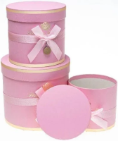 Pudełko Flower Box z kokardą 3szt c.róż ROZETTE. Wydawca: ROZETTE. SmakLiter.pl Opakowanie Pudełko Flower Box z kokardą 3szt c.róż ROZETTE