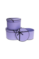 Pudełko Flower Box z kokardą 3szt purpur ROZETTE. Wydawca: ROZETTE. SmakLiter.pl Opakowanie Pudełko Flower Box z kokardą 3szt purpur ROZETTE