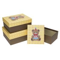 Pudełko prezentowe dziecięce 3szt miś ROZETTE. Wydawca: ROZETTE. SmakLiter.pl Opakowanie Pudełko prezentowe dziecięce 3szt miś ROZETTE