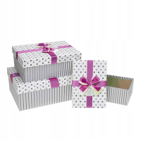 Opakowanie Pudełko prezentowe PUG-20P14-PR 3szt ROZETTE