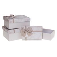Pudełko prezentowe z kokardą 3szt marmur ROZETTE. Wydawca: ROZETTE. SmakLiter.pl Opakowanie Pudełko prezentowe z kokardą 3szt marmur ROZETTE