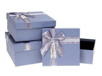 Pudełko prezentowe z kokardą 3szt nieb ROZETTE. Wydawca: ROZETTE. SmakLiter.pl Opakowanie Pudełko prezentowe z kokardą 3szt nieb ROZETTE