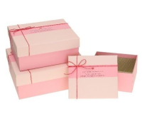 Pudełko prostokątne 3szt różowy ROZETTE. Wydawca: ROZETTE. SmakLiter.pl Opakowanie Pudełko prostokątne 3szt różowy ROZETTE