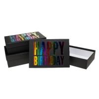 Pudełko prostokątne 3szt urodziny ROZETTE. Wydawca: ROZETTE. SmakLiter.pl Opakowanie Pudełko prostokątne 3szt urodziny ROZETTE