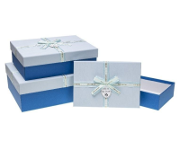 Pudełko prostokątne z kokardą 3szt ROZETTE. Wydawca: ROZETTE. SmakLiter.pl Opakowanie Pudełko prostokątne z kokardą 3szt ROZETTE