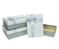 Pudełko prostokątne z kokardą 3szt ROZETTE. Wydawca: ROZETTE. SmakLiter.pl Opakowanie Pudełko prostokątne z kokardą 3szt ROZETTE