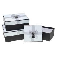 Opakowanie Pudełko prostokątne z kokardą 3szt ROZETTE