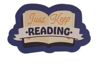 Opakowanie Pulteney Press Naklejka Vinyl Just Keep Reading