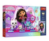 Opakowanie Puzzle 100 Koci Domek Gabi + plakat TREFL