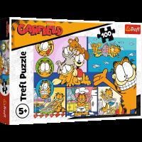Puzzle 100 Leniwy Garfield 16521. Wydawca: Trefl PAP. SmakLiter.pl Opakowanie Puzzle 100 Leniwy Garfield 16521