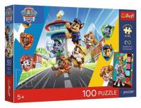 Opakowanie Puzzle 100 Psi Patrol Psia przygoda + plakat