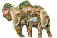 Opakowanie Puzzle 1000 Afrykański słoń, Lori Schory