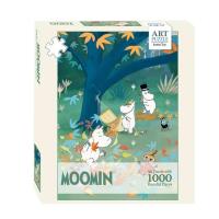 Opakowanie Puzzle 1000 Artystyczne Muminki Zabawa w Lesie