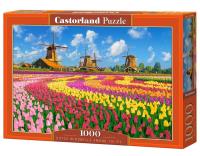 Opakowanie Puzzle 1000 Dutch Windmills Among Tulips CASTOR