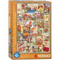 Puzzle 1000 Flower Seed Catalog Covers 6000-0806. Wydawca: Eurographics. SmakLiter.pl Opakowanie Puzzle 1000 Flower Seed Catalog Covers 6000-0806